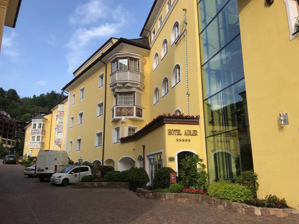 The Adler Hotel in Ortisei, Italy, South Tyrol. 