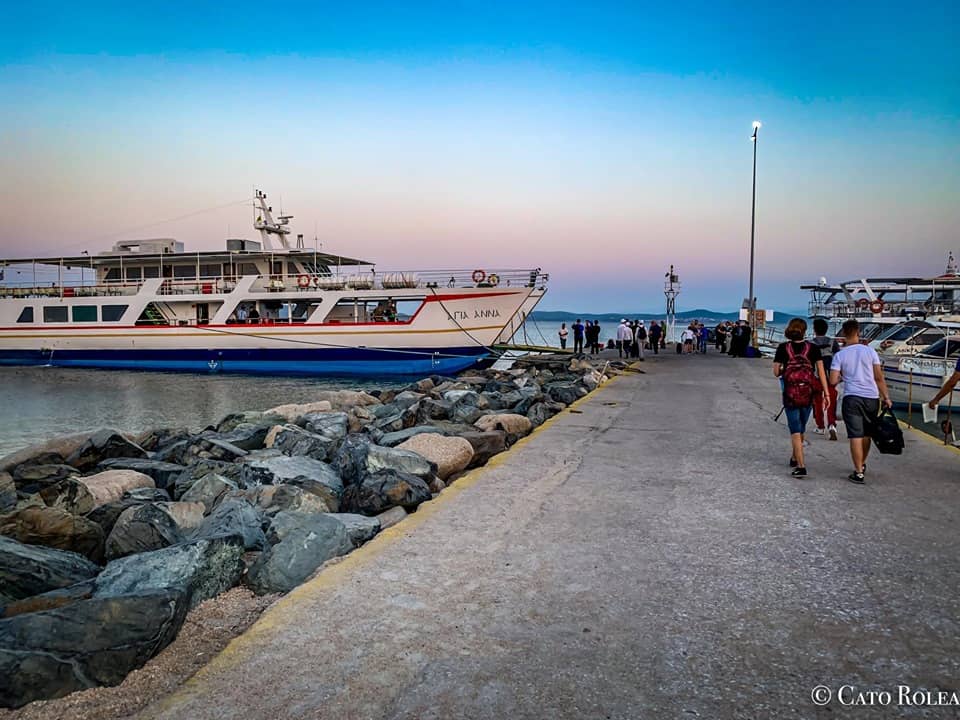 Boarding the Ferryboat to Mount Athos, Greece.