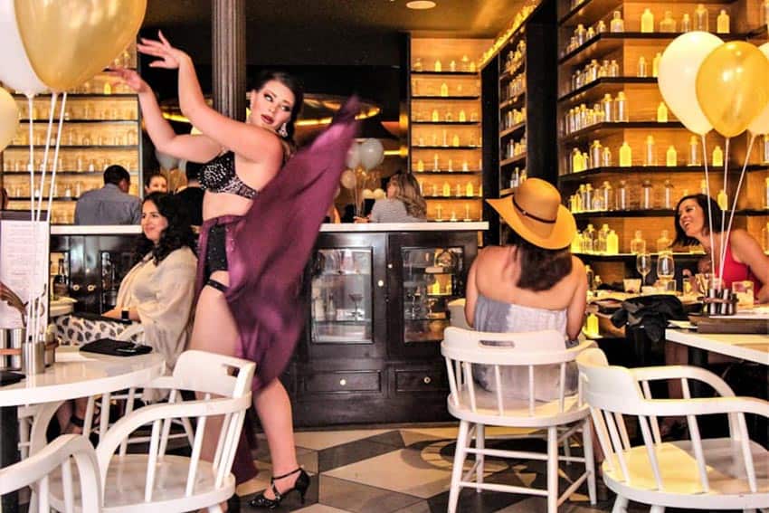 Bringing burlesque back to New Orleans with style at SoBou boozy brunch. Photos: Christopher Ludgate