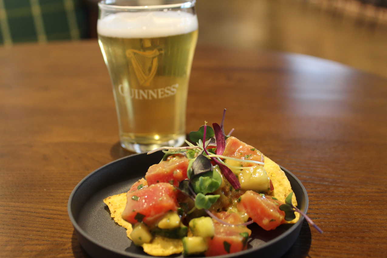 Guinness and poke is a delicious pair. Guinness Open Gate