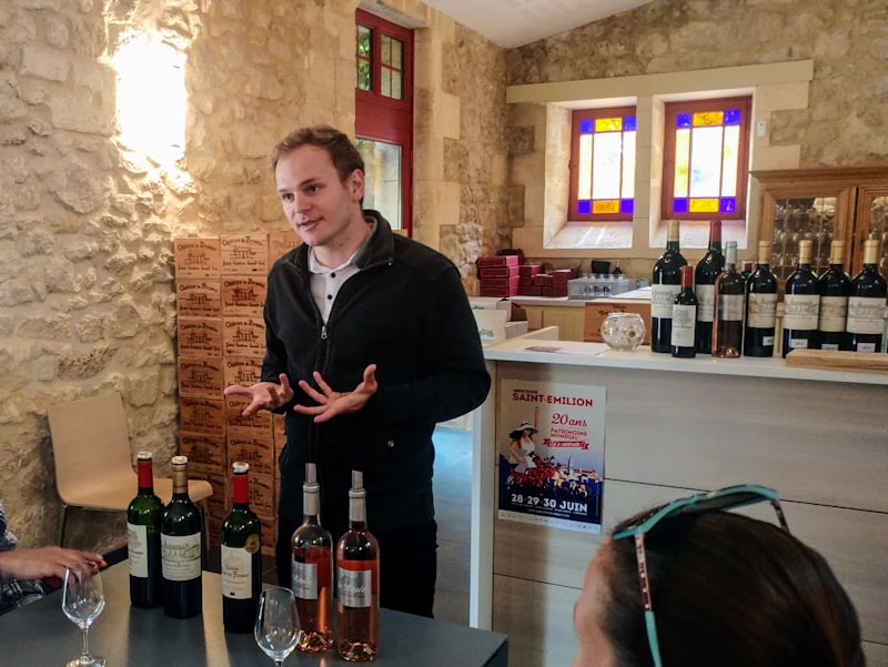 Sebastien at Château de Pressac in Saint-Emilion describes the nuances of elite wine classification systems.