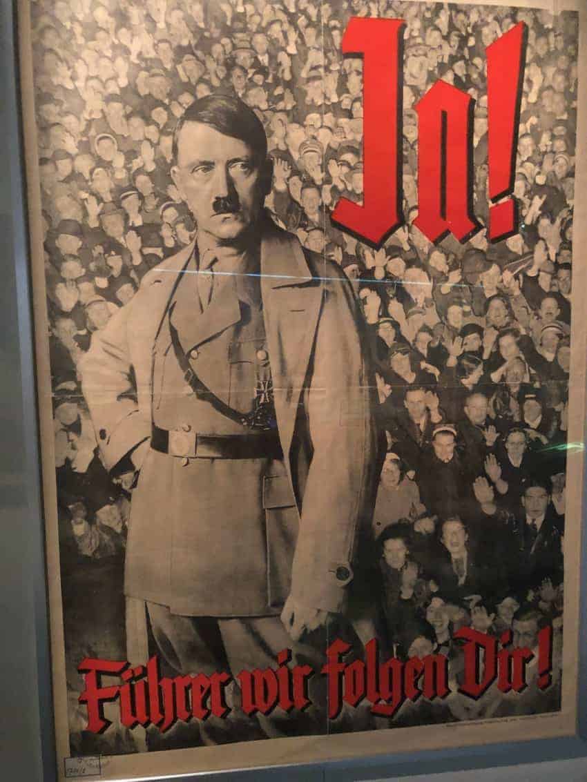 Campaign poster for Hitler in the Museum of Military History in Dresden.