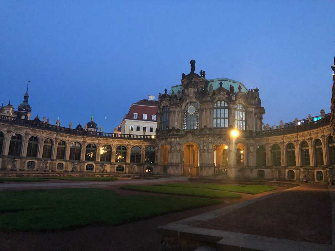 Inside the walls of Dresden's Zwinger.