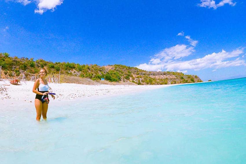 The author at one of Timor-Leste's pristine beaches