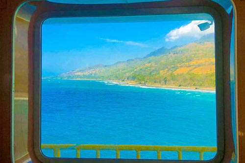 The Timor coastline from a boat