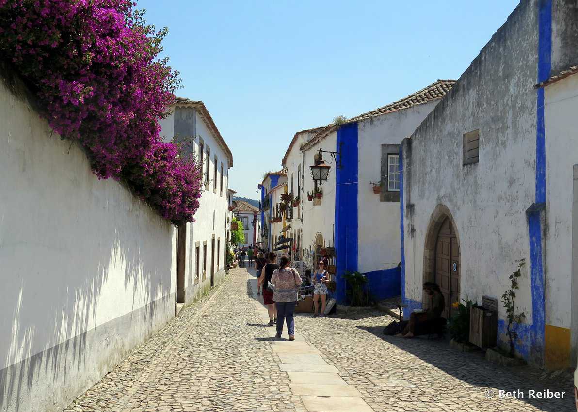 A typical street scene in Obidos