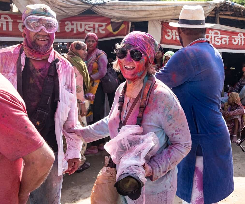 Donnie Sexton at the Holi Festival in India.