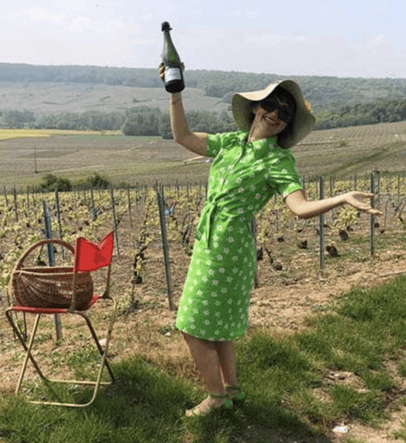 Anna Meteyer celebrates the good life in her vineyards in Aisne, France.