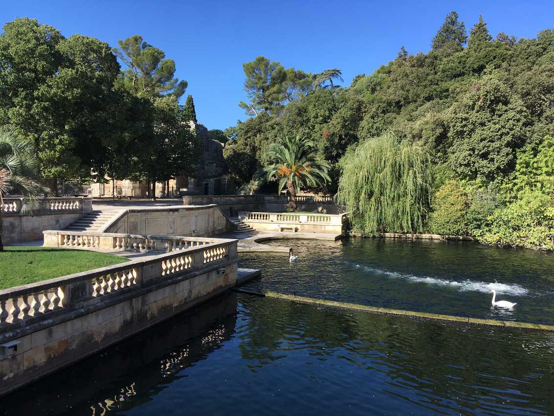 The popular Fountain Gardens is a shady haven in Nimes
