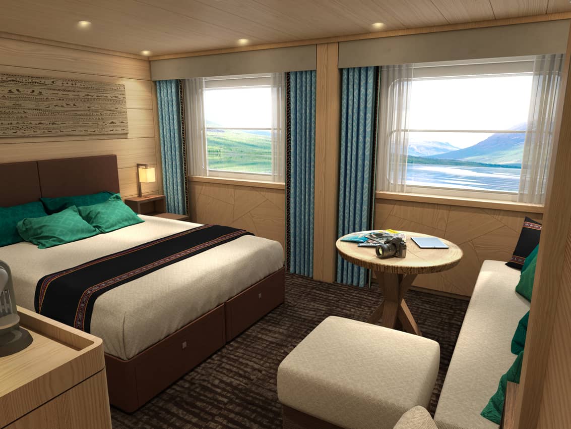 An inside look at a deluxe cabin aboard Vodohod's Russian Maxim Gorky 