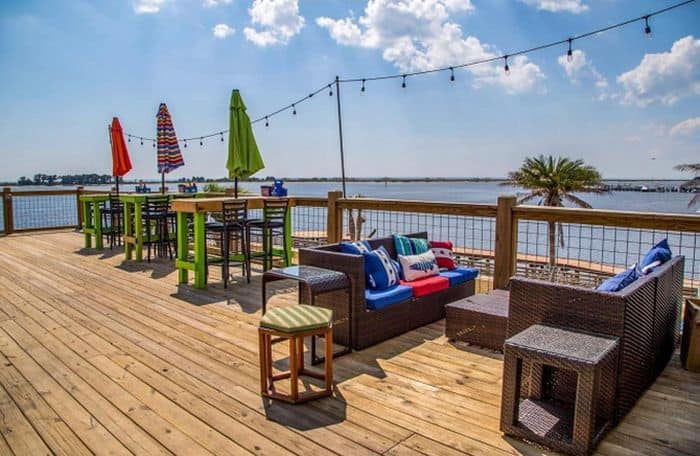 The Blind Tiger's deck in Biloxi, Mississippi.