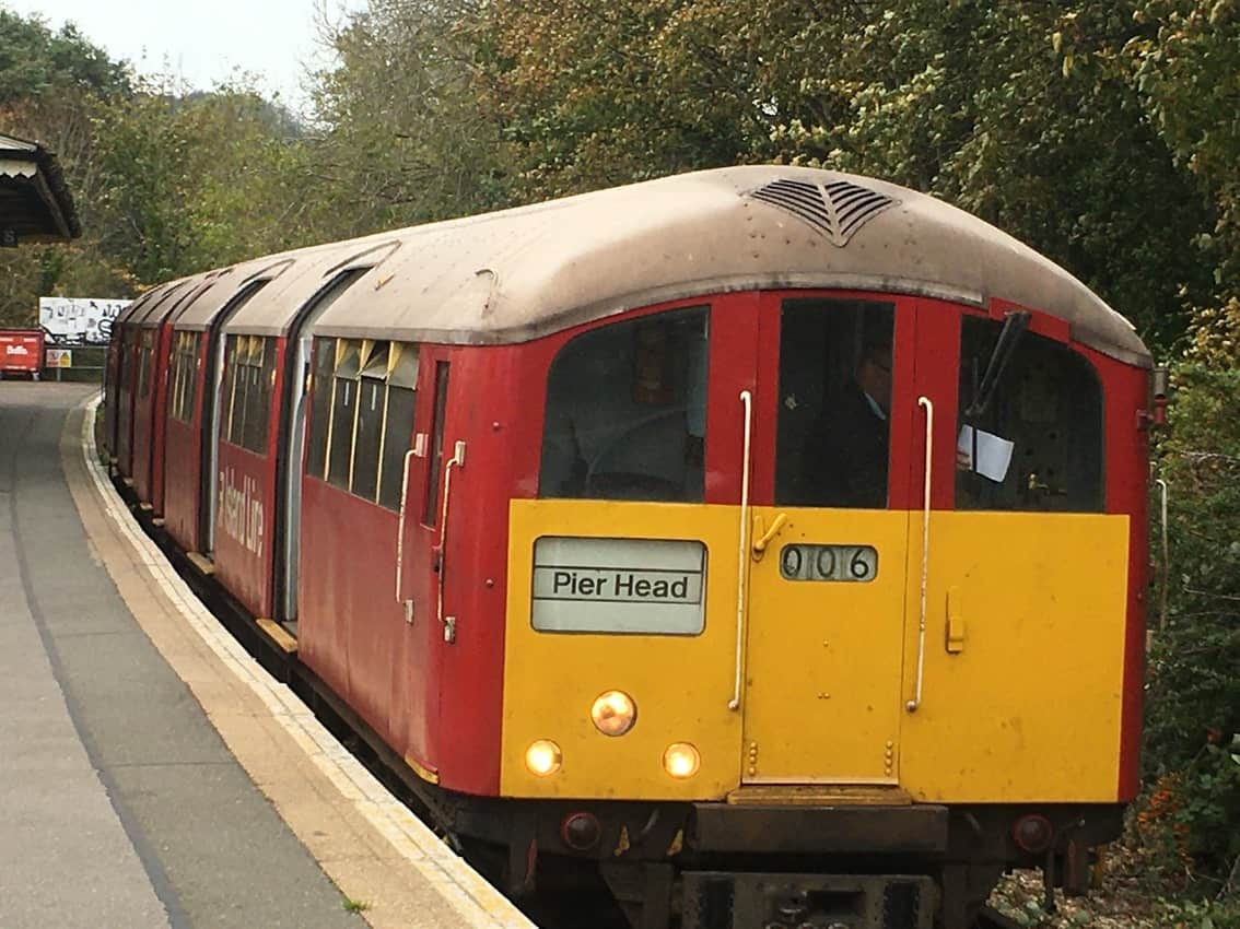 Look familar? The trains on the Isle of Wight are former London Underground carriages