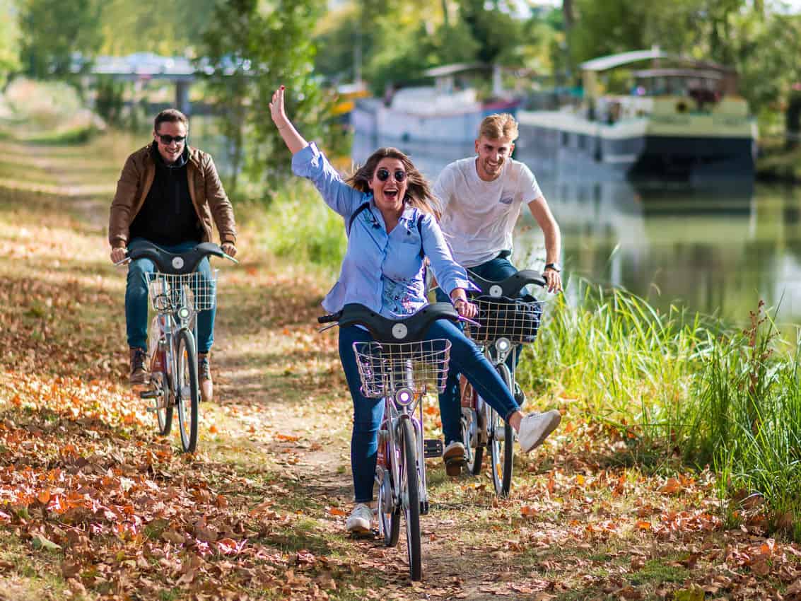 Biking along the river in Toulouse France. HapTag/Toulouse Tourism photo.