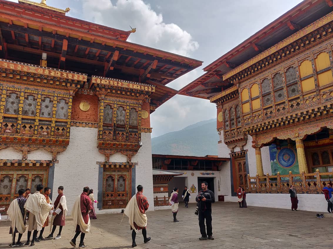 The huge Punakha Dzong, or monastery, in Bhutan.