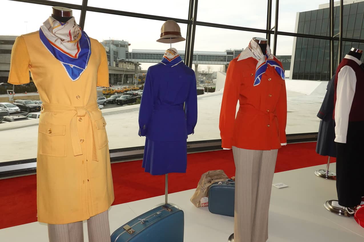 The TWA Museum featured flight attendant uniforms