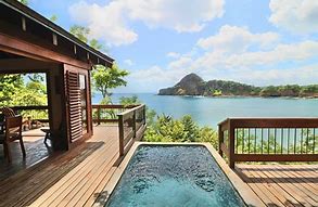 The villas at Aqua come with individual plunge pools, some with ocean views like this.