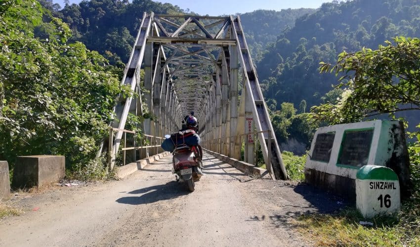The state border of Manipur and Mizoram. The road connecting these two states is one of the dangerous roads in India.