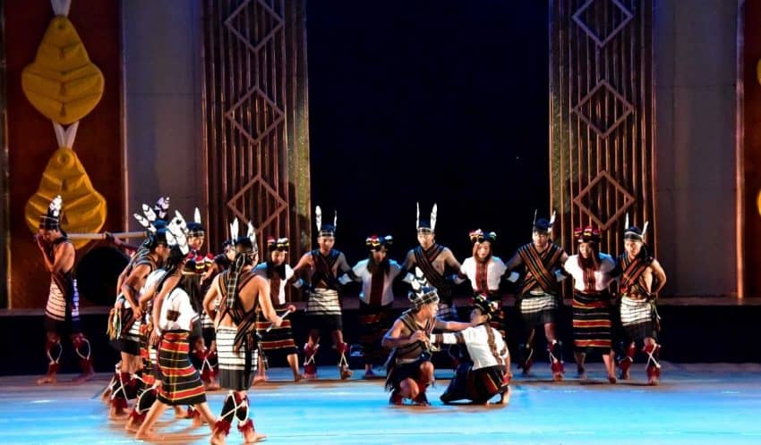 Artists performing at Bheigyachandra Open Air Theatre in Imphal, Manipur. Although the festival is celebrated throughout the state, it is in the Imphal were significant functions take place.