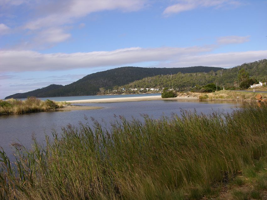 Adventure Bay township sits on the edge of this protected inlet 