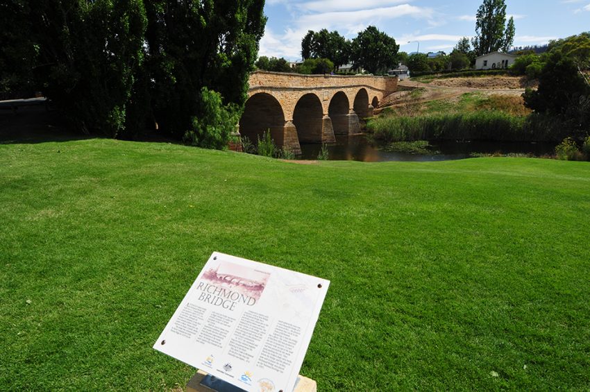 Historic Richmond and its famous convict built bridge in Hobart Tasmania.