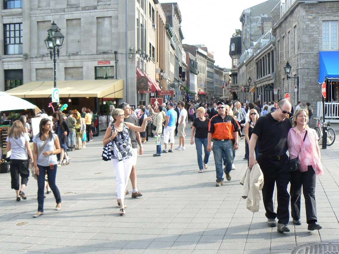 Walking around Montreal Quebec: People watching at its best.