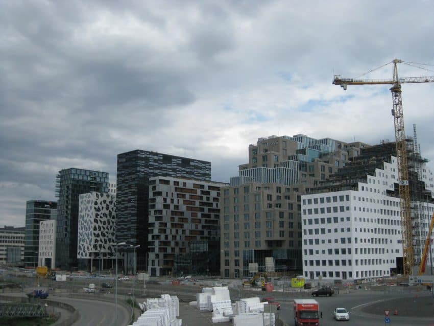 The Barcode buildings in Oslo are apart of the Fjord City project