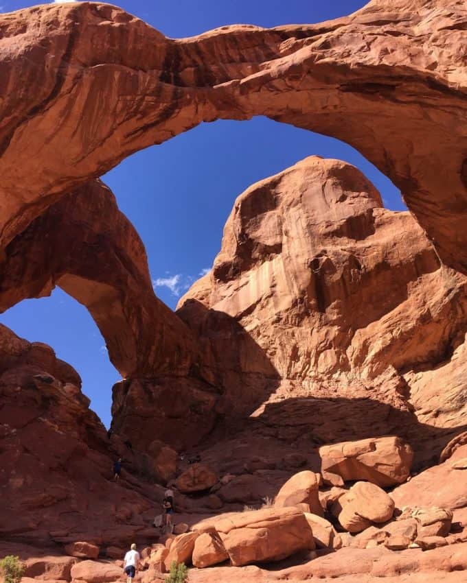 The Double Arch at Arches National Park is a short, flat walking from the parking lot.