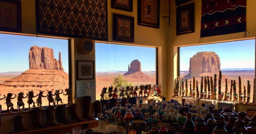 Monument Valley -- a picture literally taken through windows from inside the gift shop -- shows how magnificent the view is from anywhere.