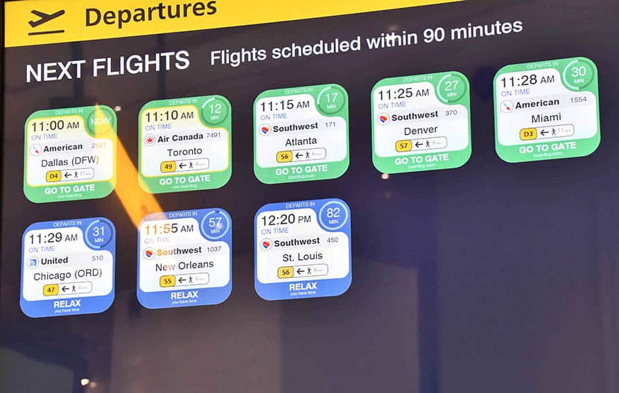 LGA Information Screens at LaGuardia airport New York