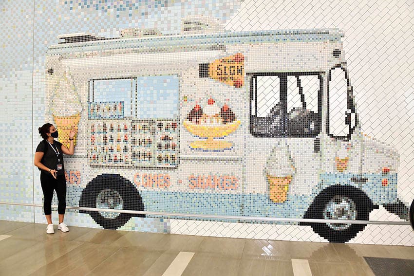 ice cream truck mosaic
