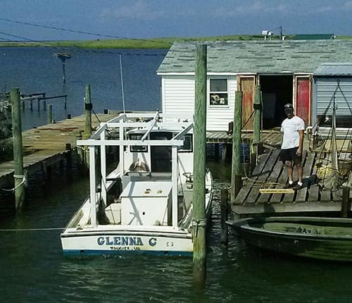 fishing shack on Tangier Island, Virginia.