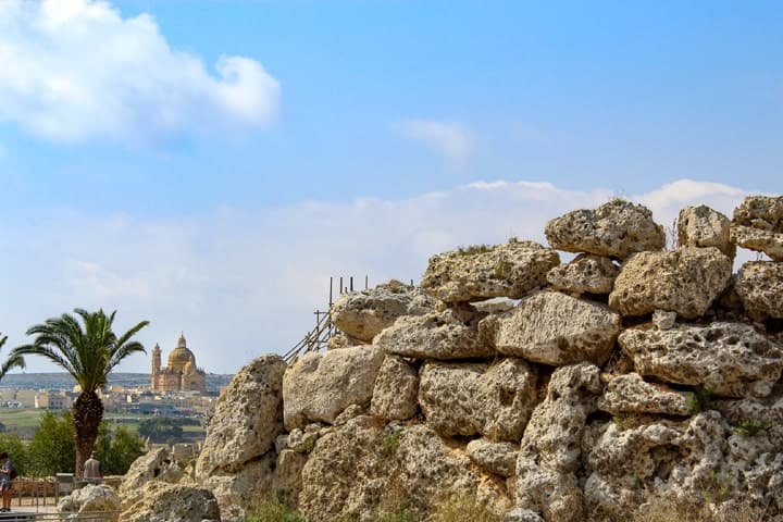 Xewkija, Gozo - From Ggantija megalithic temple. 5000 years of Man's belief.