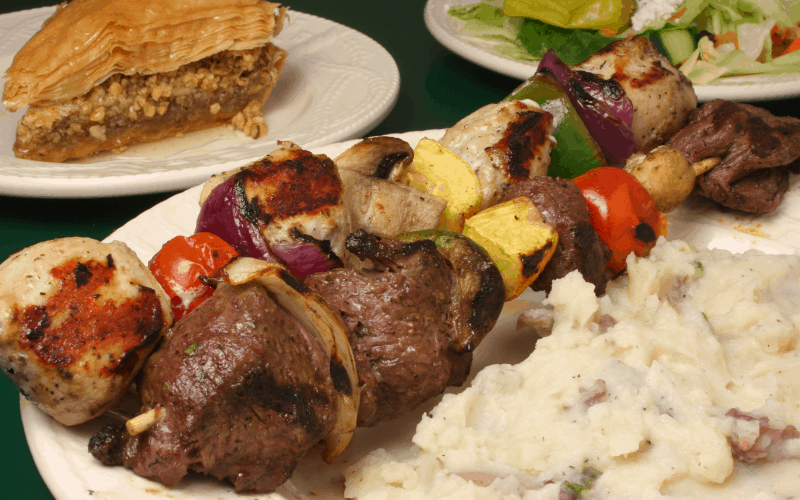 Lamb kababs are a specialty in Istanbul, Turkey.