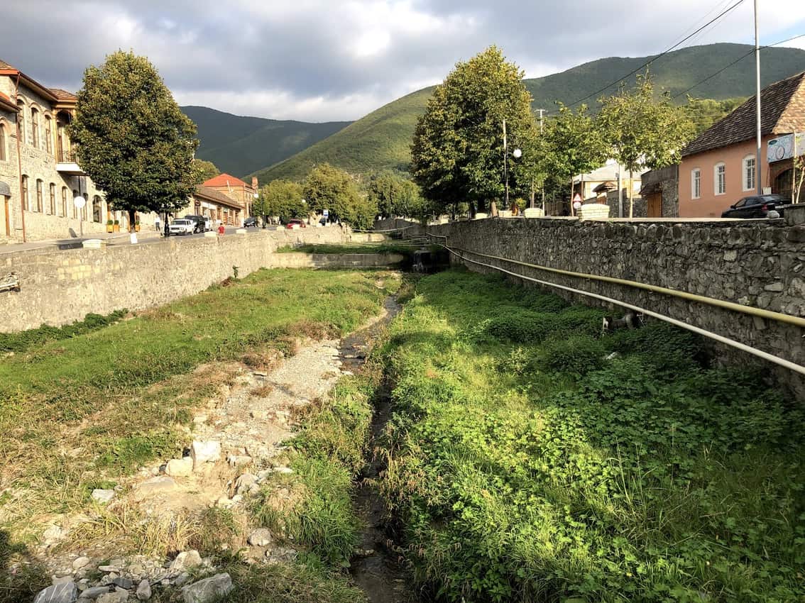 A serene river running through Sheki. Dry at the moment, Azerbaijan is experiencing a 7 year drought.