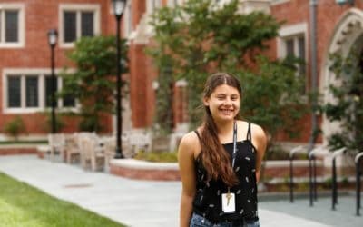 Camila at Yale University in the U.S for summer schools
