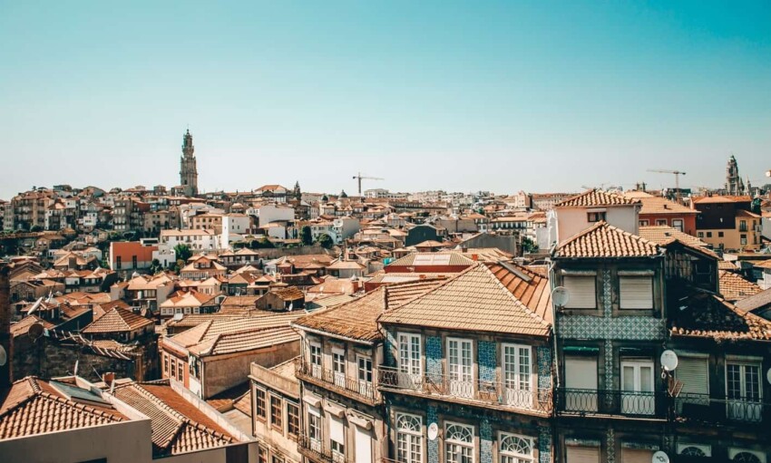 rooftops of Porto, Portugal.