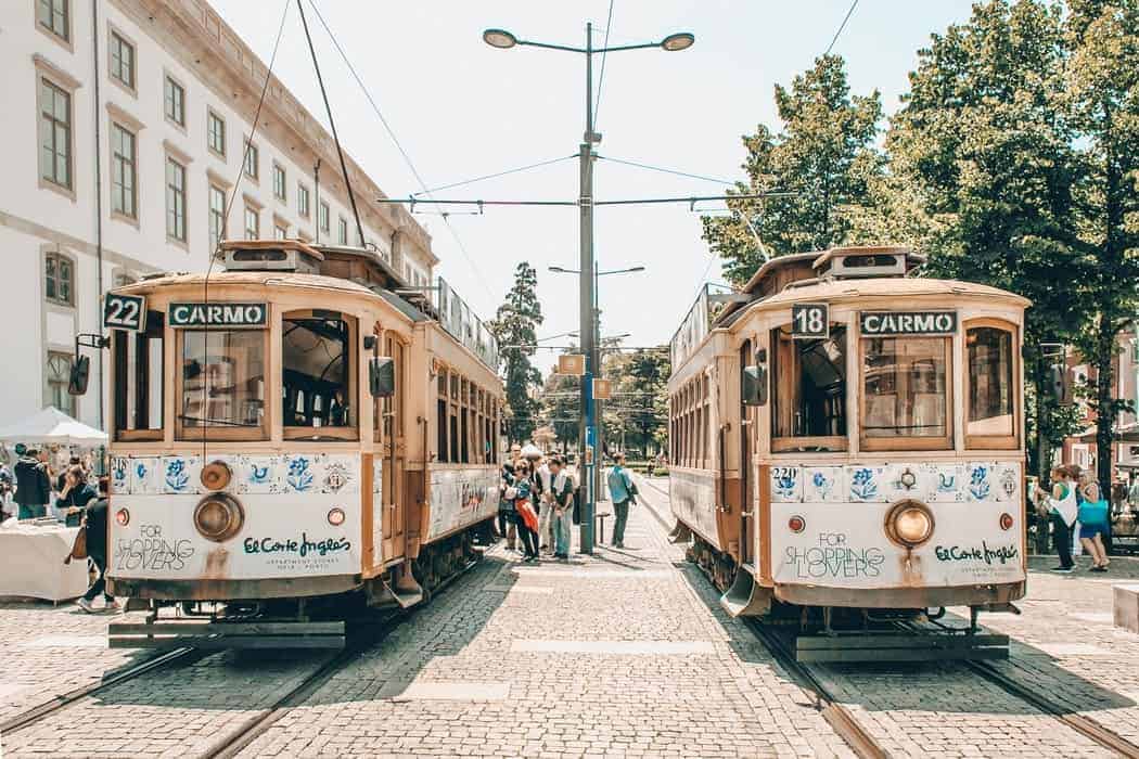 trams in Porto