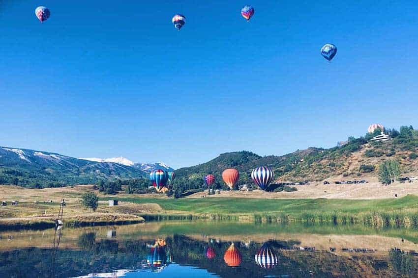 Snowmass Scenery with balloons
