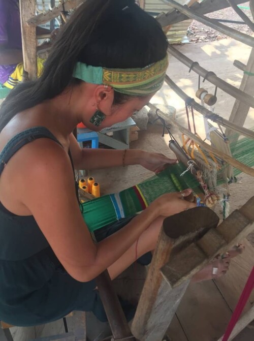 I took a kente-weaving course in Ho, learning from local artisans the rhythm and various patterns of their traditional craft. 