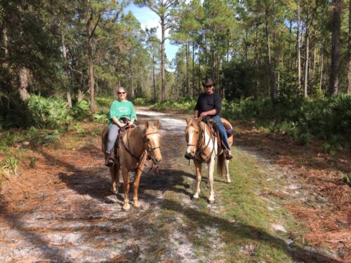 Visitors can even enjoy horseback riding through the trails of Seven Creeks Recreation Area. Karen Morgan photo. 