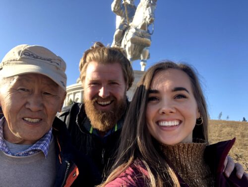 Our host Bolod and us at the memorial. He wasn't one for photos, but was happy to grab one with us here. A brilliant man who we stumbled across by sheer luck.