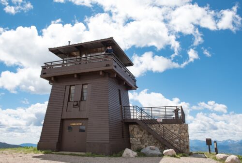 The Clay Butte Fire Lookout Tower, located three miles off the main highway, now serves as a visitor center.