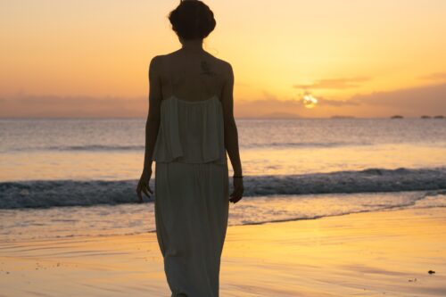 silouette on the beach