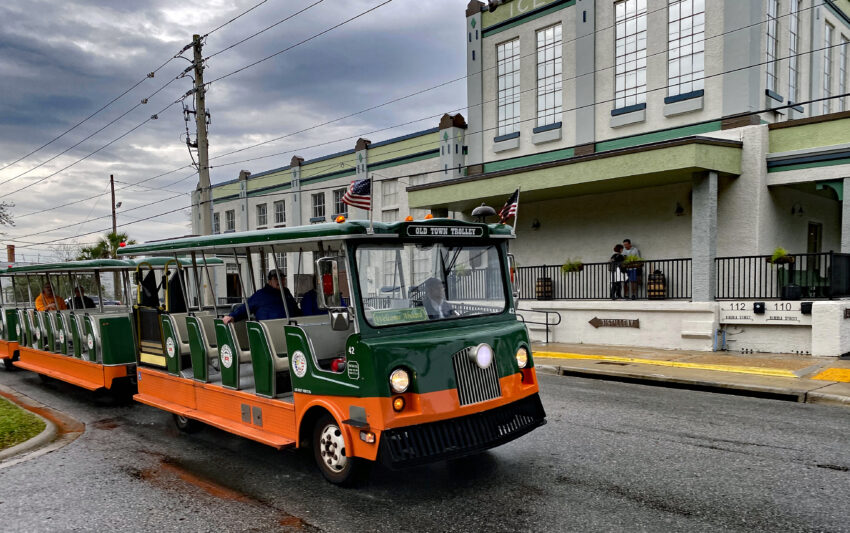 The Old Town Trolley makes hop-on-hop-off stops at some of the 60 historic sites in St. Augustine.