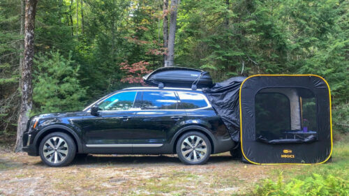 Car Glamping in the woods Photo by Erik Trinidad