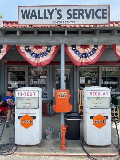 Wally's Service is where Gomer and Goober worked and is today where you catch the squad car rides.