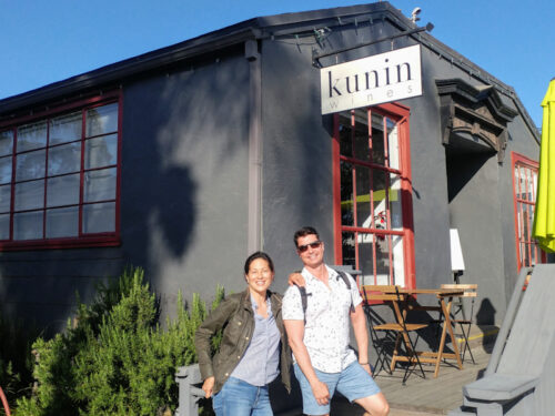 Magan Kunin with buddy Steve on a highlight tasting tour, discovering how the locals do it.