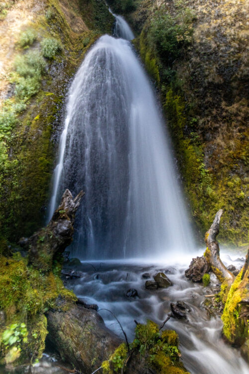 Uchii Falls seen from the bottom of the Uchii River gorge. 5°41