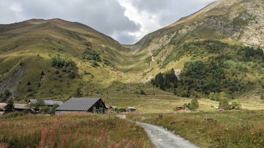 View of Col de Tricot, a mountain ridge you need to pass through when heading towards Contamines from Les houches. Given we were carrying a lot of gear, it took us 11 hours to finish the whole hike