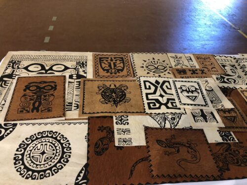 Some examples of Marquesan designs on tapa cloth. Rosemary Westermeyer photo